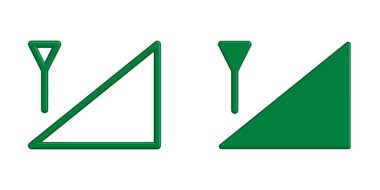 Sinyal çubuğu simgesinin İllüstrasyon Vektörü grafiği