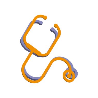 stetoskop ikonu vektör tasarımı çizimi