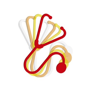 stetoskop ikonu vektör tasarımı çizimi