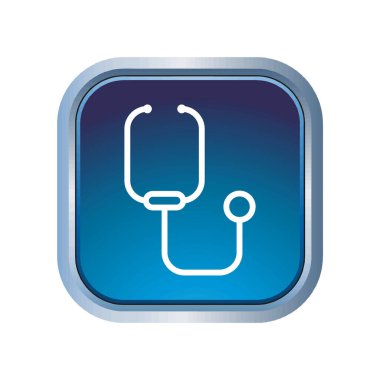 stetoskop ikonu vektör tasarımı çizimi