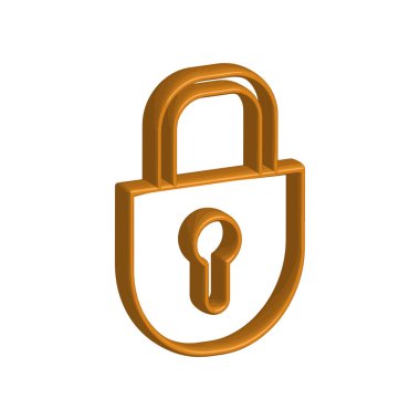 Asma kilit ikon şablonunun İllüstrasyon Vektörü grafiği