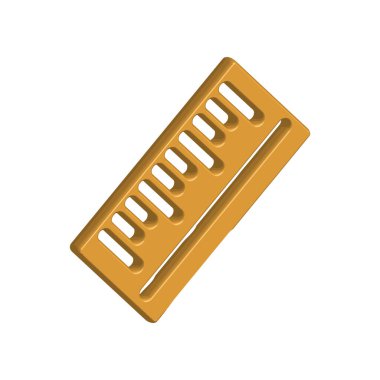 Cetvel simgesi 3B tasarım illüstrasyon vektörü