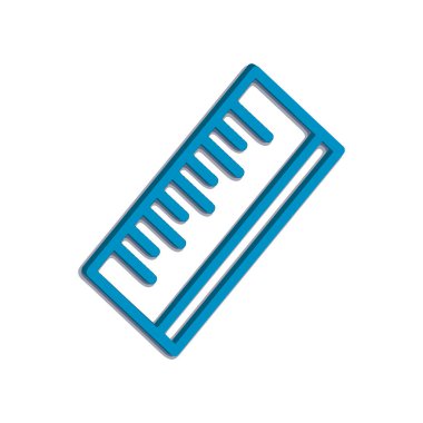 Cetvel simgesi 3B tasarım illüstrasyon vektörü