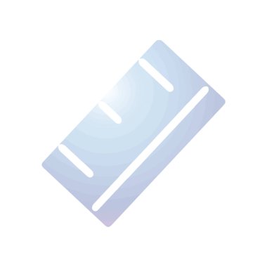 Cetvel simgesi 3B tasarım illüstrasyon vektörü