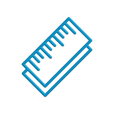 Cetvel simgesi 3B tasarım illüstrasyon vektörü