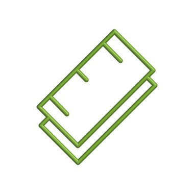 Cetvel simgesi 3B tasarım illüstrasyon vektörü