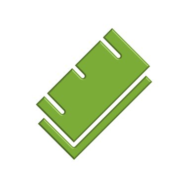 Cetvel simgesi 3B tasarım illüstrasyon vektörü