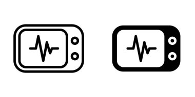 Kalp atışı ikonunun İllüstrasyon Vektörü grafiği