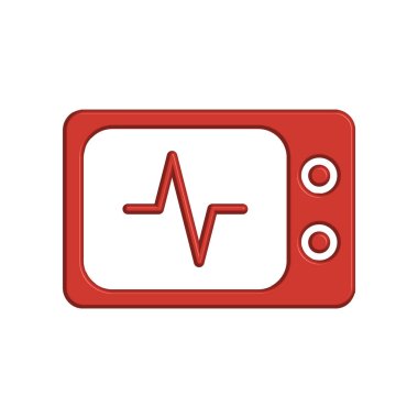 Kalp atışı ikonunun İllüstrasyon Vektörü grafiği