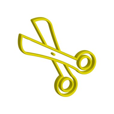 Makas simgesi şablonunun İllüstrasyon Vektörü grafiği