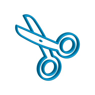 Makas simgesi şablonunun İllüstrasyon Vektörü grafiği