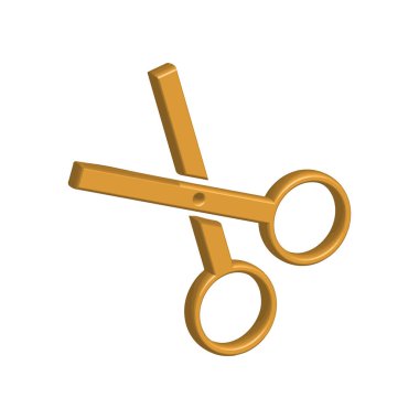 Makas simgesi şablonunun İllüstrasyon Vektörü grafiği