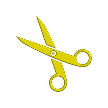 Makas simgesi şablonunun İllüstrasyon Vektörü grafiği