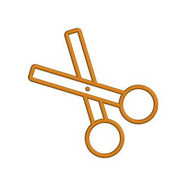 Makas simgesi şablonunun İllüstrasyon Vektörü grafiği