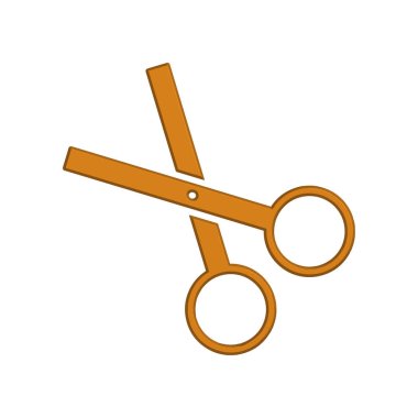 Makas simgesi şablonunun İllüstrasyon Vektörü grafiği