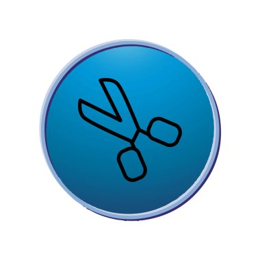 Makas simgesi şablonunun İllüstrasyon Vektörü grafiği