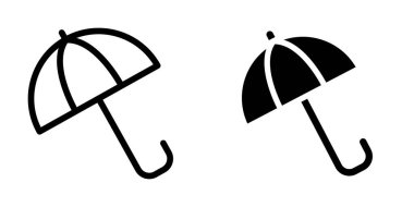 Şemsiye simge şablonunun İllüstrasyon Vektörü grafiği