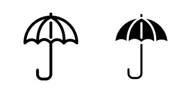 Şemsiye simge şablonunun İllüstrasyon Vektörü grafiği