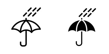 Şemsiye simge şablonunun İllüstrasyon Vektörü grafiği