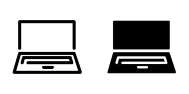 Laptop simge şablonunun Çizim Vektörü Grafiği