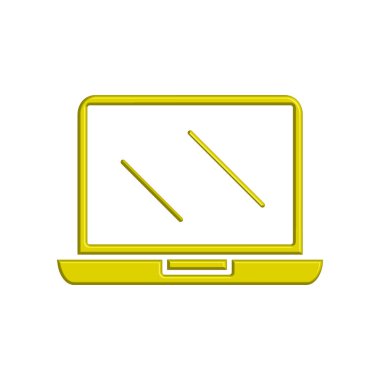 Laptop simge şablonunun Çizim Vektörü Grafiği