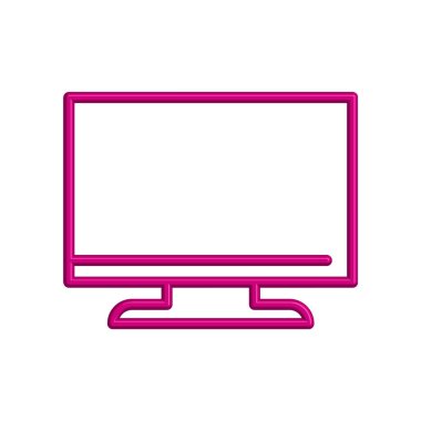 Monitör simge şablonunun Çizim Vektörü grafiği