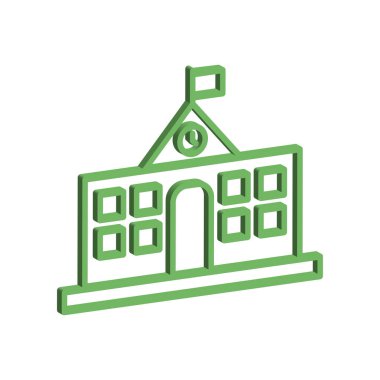 Okul simgesi vektör tasarım şablonu