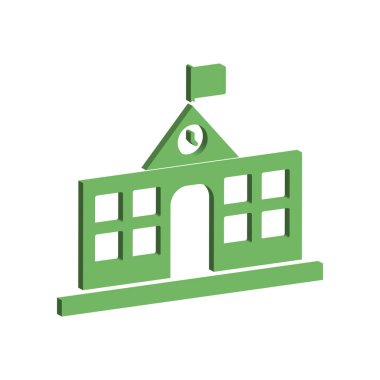 Okul simgesi vektör tasarım şablonu