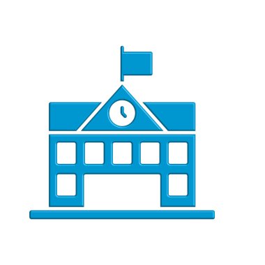 Okul simgesi vektör tasarım şablonu