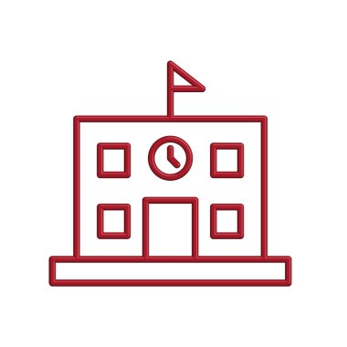 Okul simgesi vektör tasarım şablonu