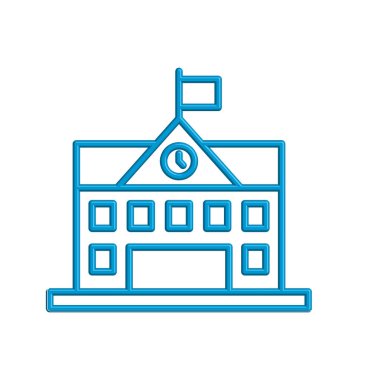 Okul simgesi vektör tasarım şablonu