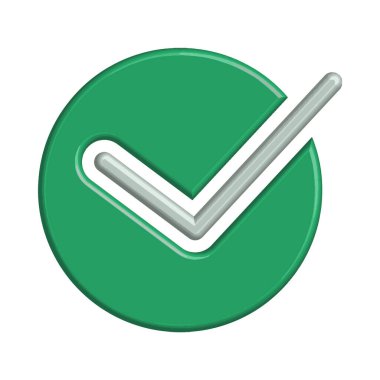 Simge illüstrasyon vektör tasarım şablonunu kontrol et