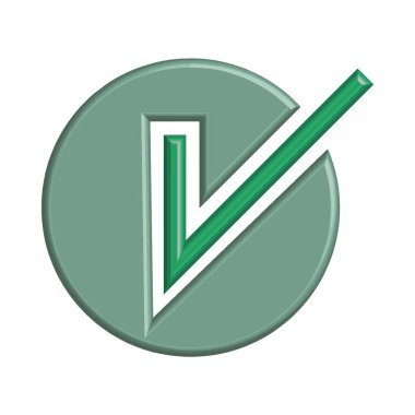 Simge illüstrasyon vektör tasarım şablonunu kontrol et