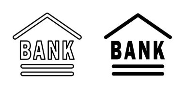 Banka simgesi şablon tasarımı