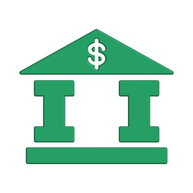 Banka simgesi şablon tasarımı