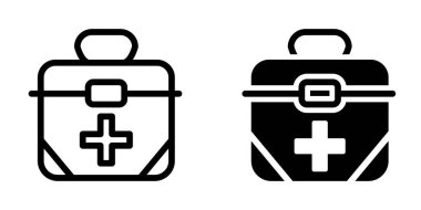 İlk yardım çantası simgesi şablonu
