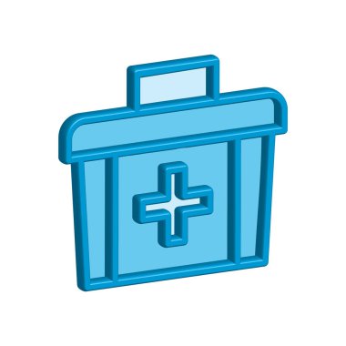 İlk yardım çantası simgesi şablonu