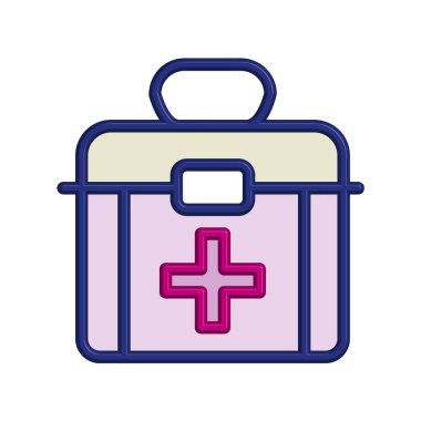 İlk yardım çantası simgesi şablonu