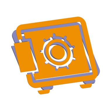 Güvenli kutu simgesi şablonunun resimleme vektörü grafiği