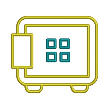 Güvenli kutu simgesi şablonu