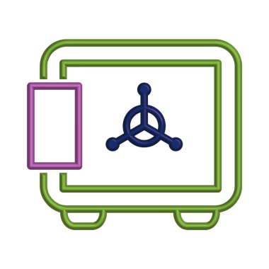 Güvenli kutu simgesi şablonu