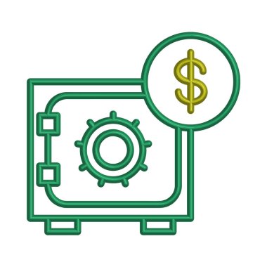 Güvenli kutu simgesi şablonu