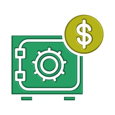 Güvenli kutu simgesi şablonu