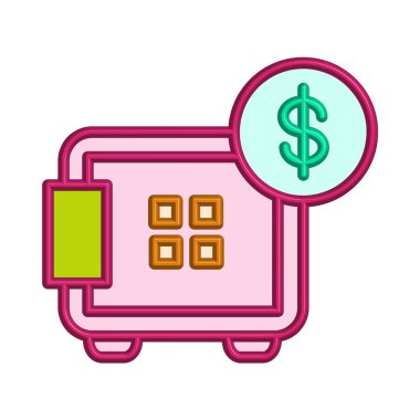 Güvenli kutu simgesi şablonu