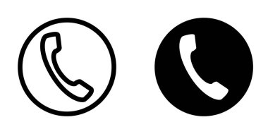 Telefon simgesi şablonunun illüstrasyon vektörü grafiği