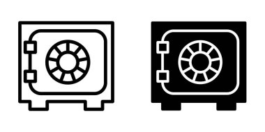 Güvenli kutu simgesi şablonunun resimleme vektörü grafiği