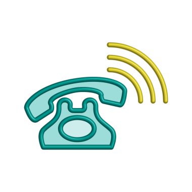 Telefon simgesi tasarım şablonu