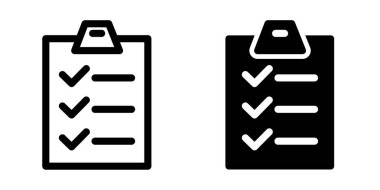 Kontrol listesi simgesi tasarım şablonu