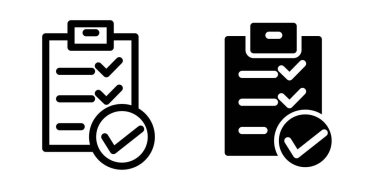 Kontrol listesi simgesi tasarım şablonu
