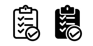 Kontrol listesi simgesi tasarım şablonu